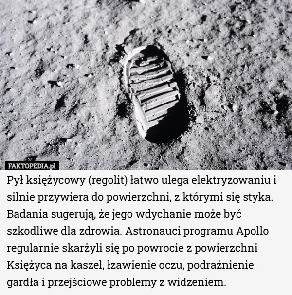 
    Pył księżycowy (regolit) łatwo ulega elektryzowaniu i silnie przywiera do...