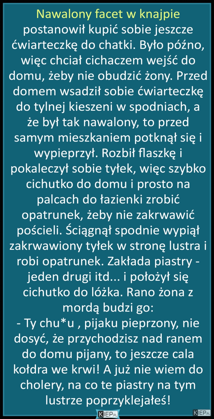 
    Nawalony facet w knajpie postanowił...