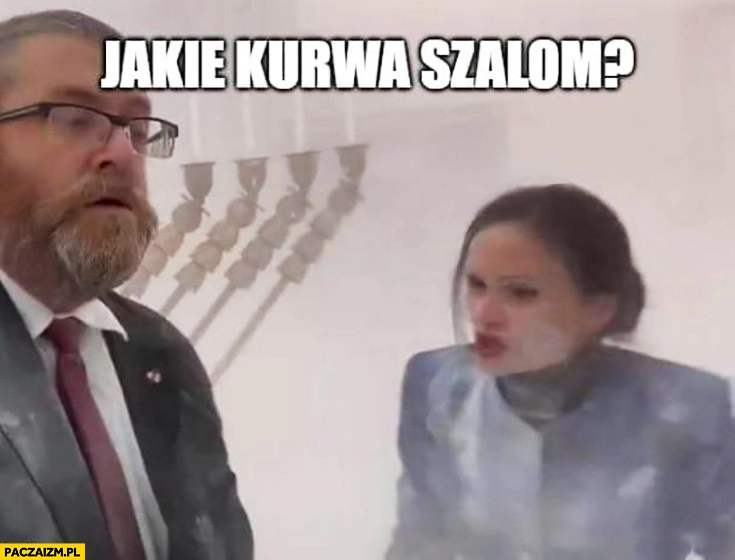 
    Grzegorz Braun jakie kurna szalom gaśnica w sejmie