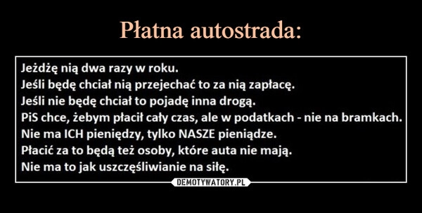 
    Płatna autostrada: