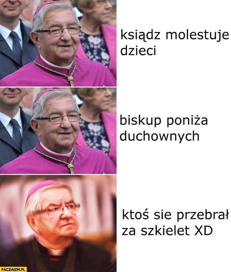 
    Głódź ksiądz molestuje dzieci, biskup poniża duchownych – ok, ktoś przebrał się za szkielet triggered