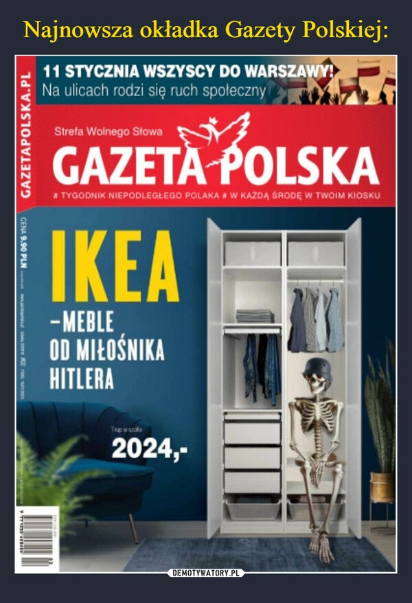 
    Najnowsza okładka Gazety Polskiej: