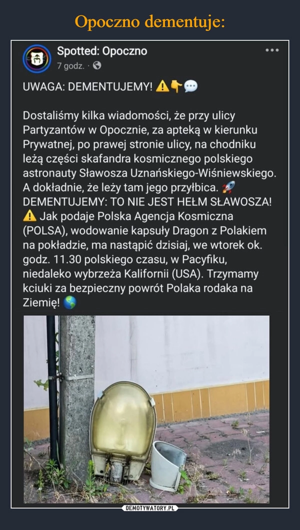 
    Opoczno dementuje: