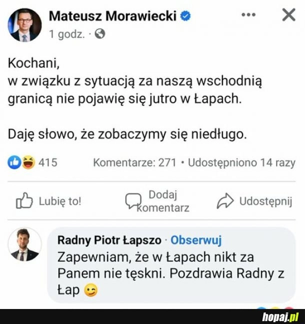 
    Łapy pogrążone w żalu