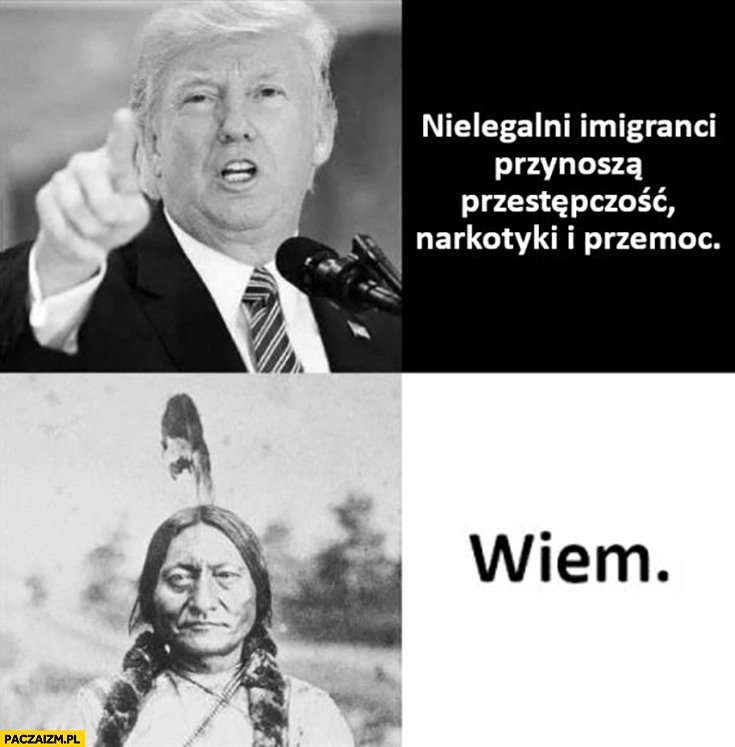 
    Trump: nielegalni imigranci przynoszą przestępczość, narkotyki i przemoc, Indianin: wiem