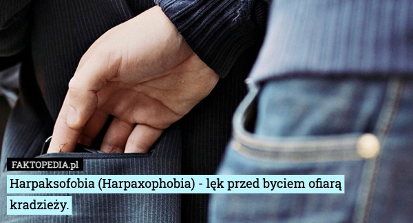 
    Harpaksofobia (Harpaxophobia) - lęk przed byciem ofiarą kradzieży.