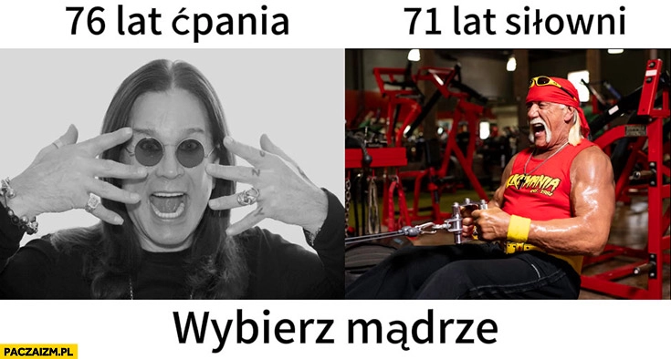 
    Ozzy Osbourne 76 lat ćpania vs Hulk Hogan 71 lat siłowni wybierz mądrze