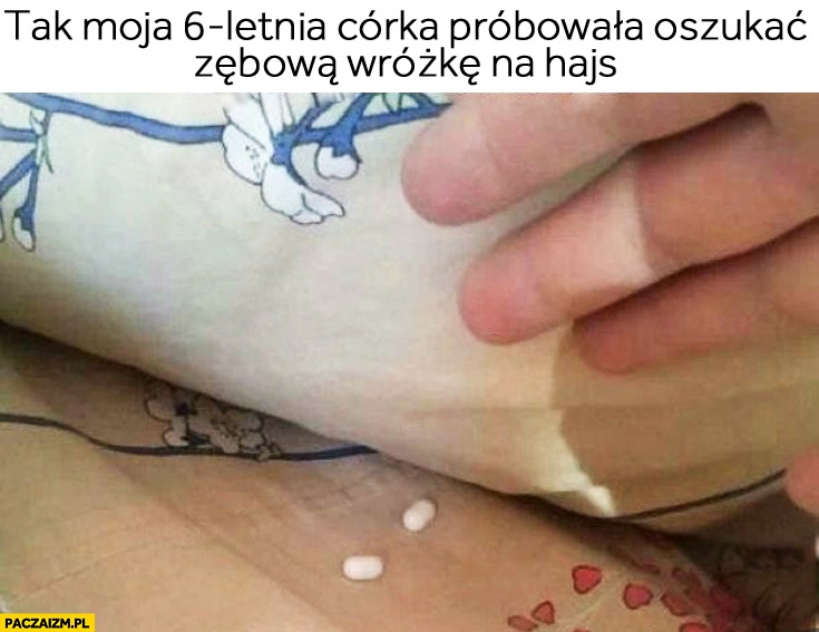 
    Tak moja 6 letnia córka próbowała oszukać zębowa wróżkę na hajs