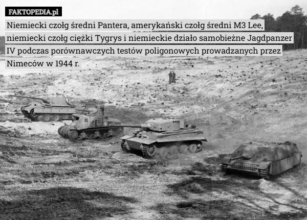 
    Niemiecki czołg średni Pantera, amerykański czołg średni M3 Lee, niemiecki