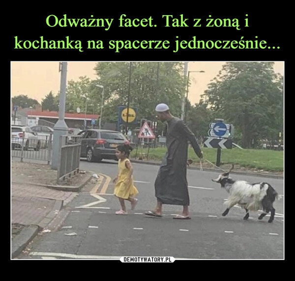 
    Odważny facet. Tak z żoną i kochanką na spacerze jednocześnie...