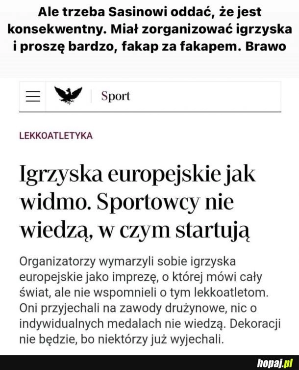 
    Jak Sasin się za coś weźmie, to zawsze coś spieprzy