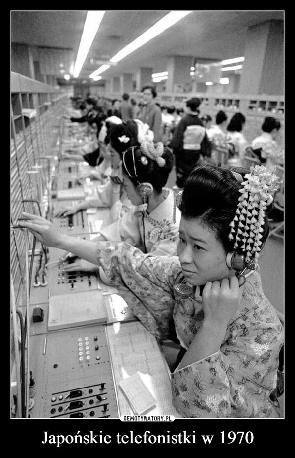 
    Japońskie telefonistki w 1970
