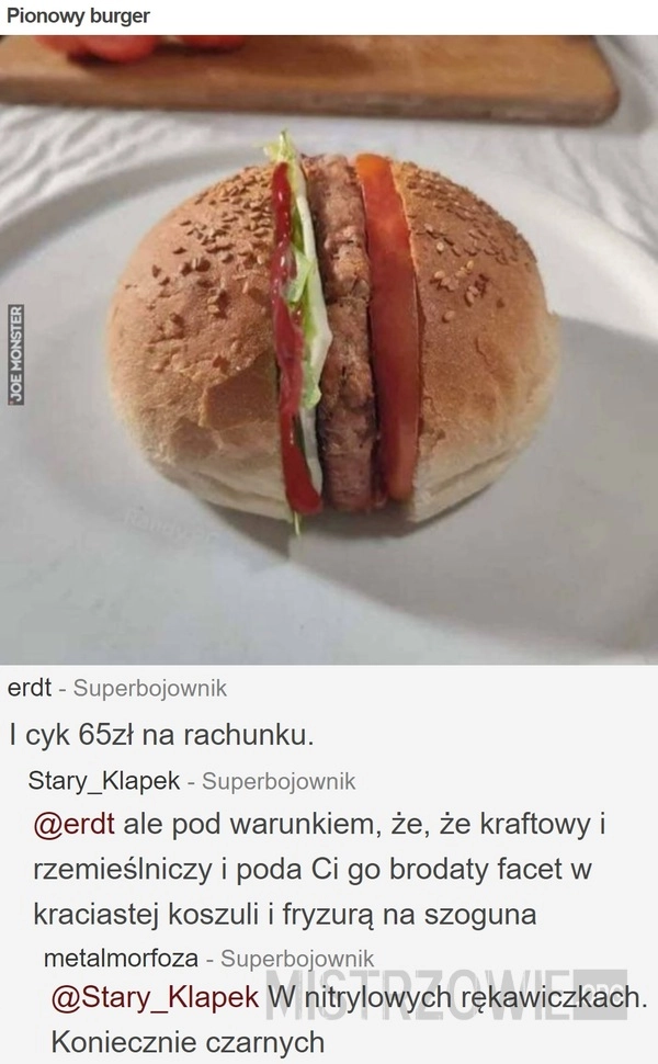 
    Pionowy burger