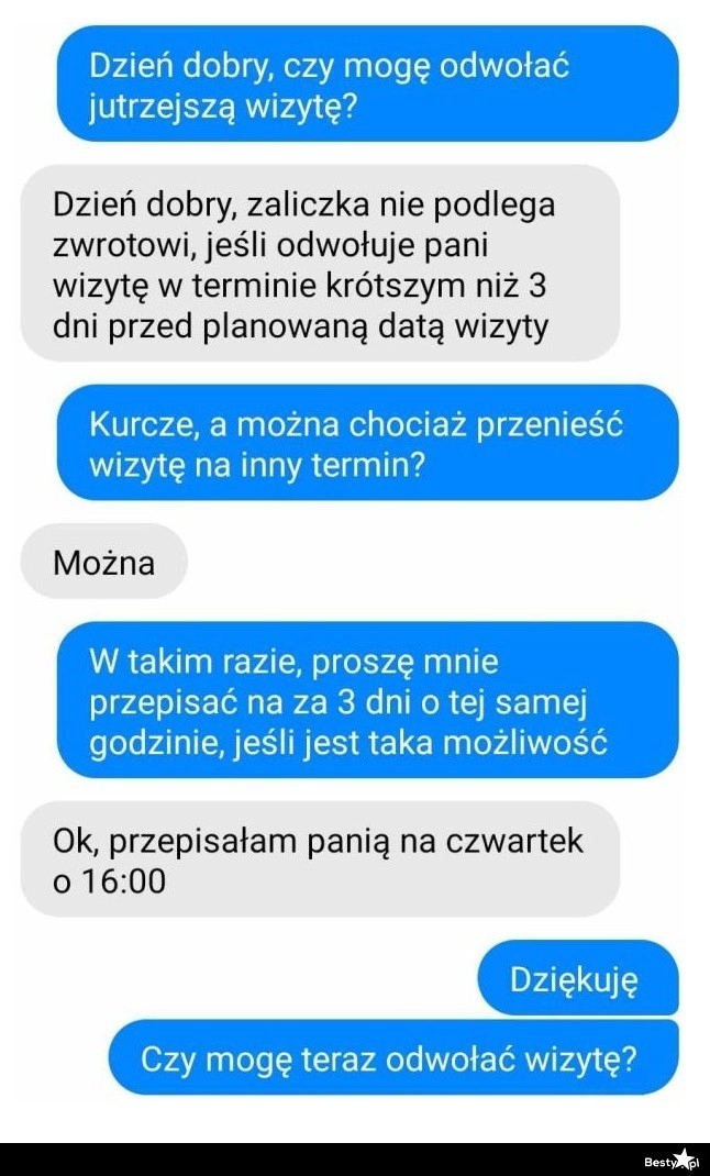 
    Odwołanie wizyty 