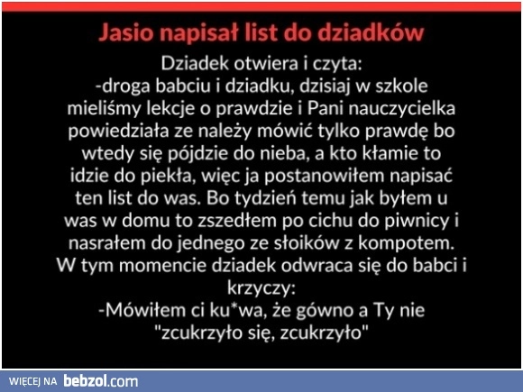 List do dziadków