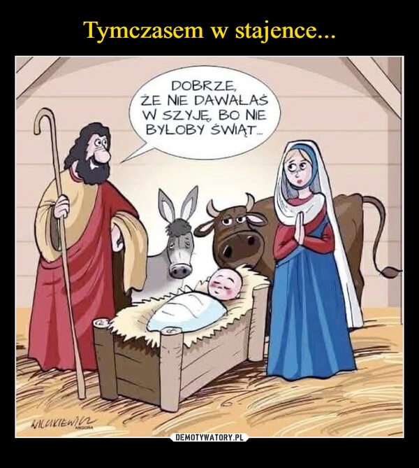 
    Tymczasem w stajence...