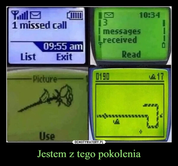 
    Jestem z tego pokolenia