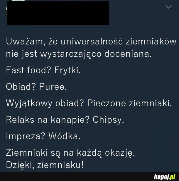 
    Uniwersalny ziemniak