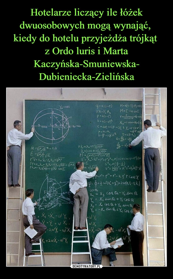 
    Hotelarze liczący ile łóżek dwuosobowych mogą wynająć,
kiedy do hotelu przyjeżdża trójkąt
z Ordo luris i Marta Kaczyńska-Smuniewska-
Dubieniecka-Zielińska 