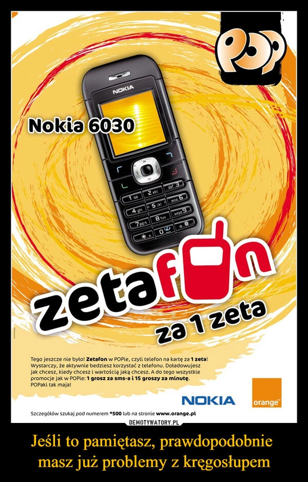 
    Jeśli to pamiętasz, prawdopodobnie 
masz już problemy z kręgosłupem