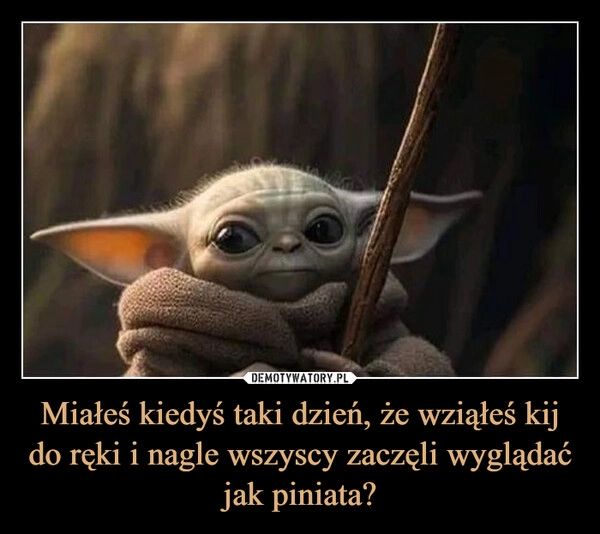 
    Miałeś kiedyś taki dzień, że wziąłeś kij do ręki i nagle wszyscy zaczęli wyglądać jak piniata?