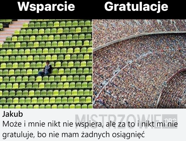 
    Wsparcie vs gratulacje