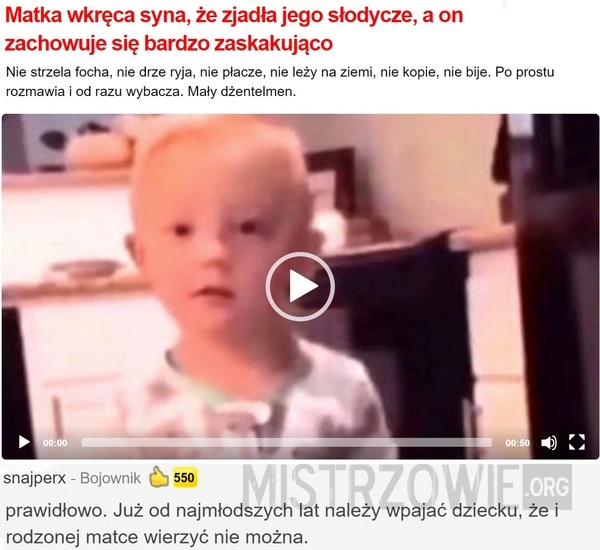 
    Matka wkręca syna