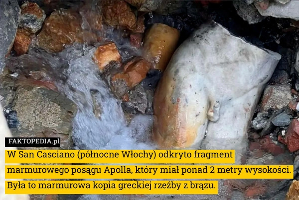 
    W San Casciano (północne Włochy) odkryto fragment marmurowego posągu Apolla,