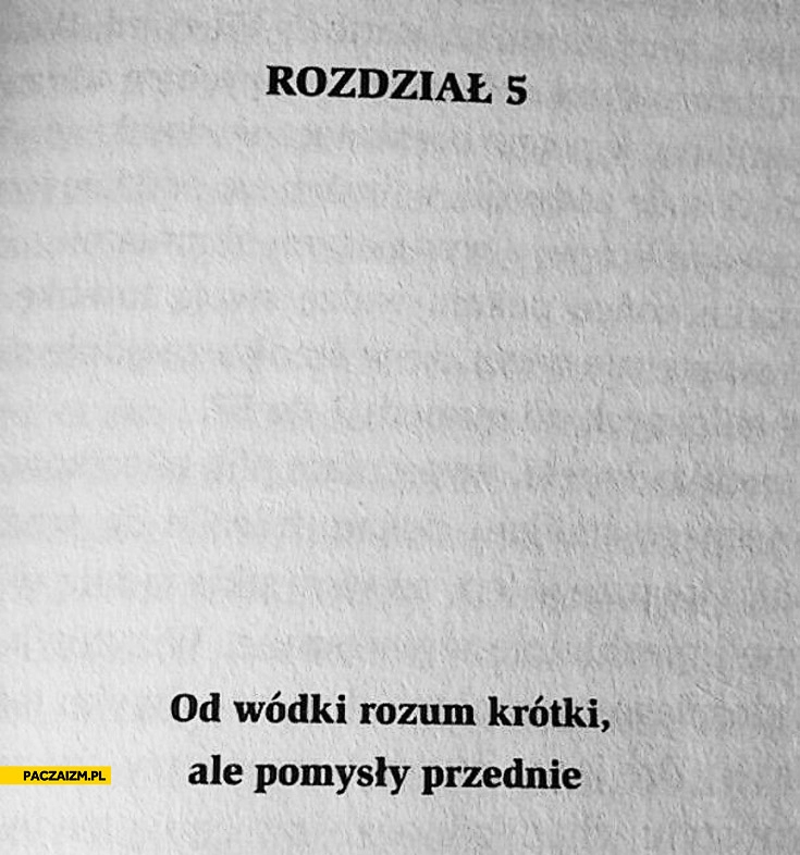 
    Od wódki rozum krótki ale pomysły przednie