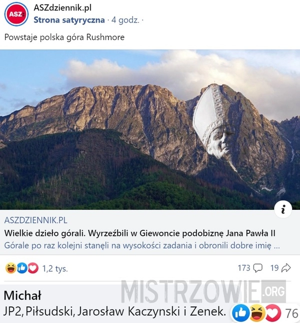 
    Polska góra Rushmore