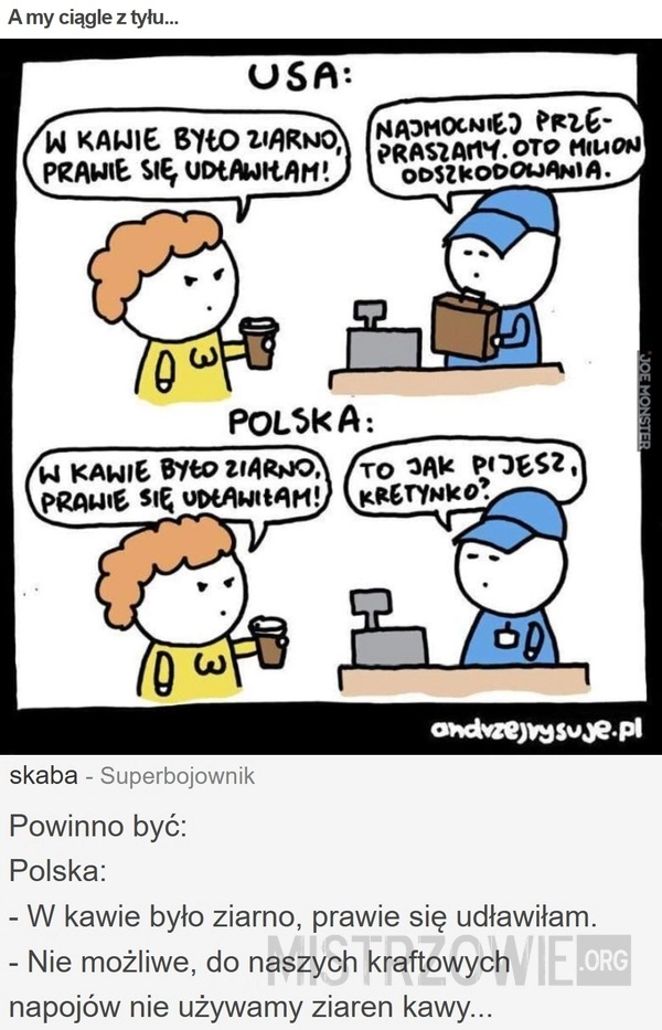 
    A my ciągle z tyłu...