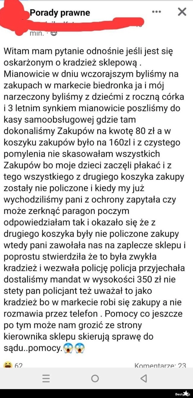 
    "Pomyłka" przy kasie samoobsługowej 