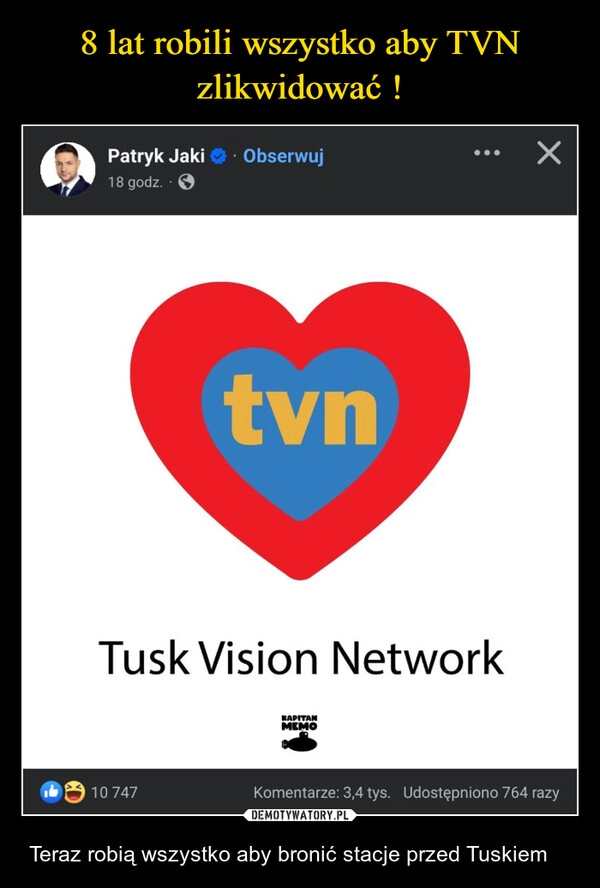 
    8 lat robili wszystko aby TVN zlikwidować !