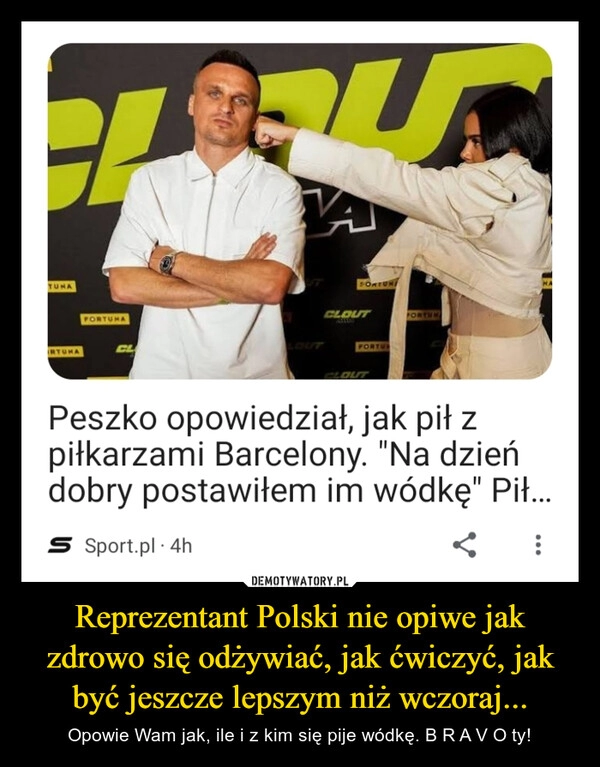 
    Reprezentant Polski nie opiwe jak zdrowo się odżywiać, jak ćwiczyć, jak być jeszcze lepszym niż wczoraj...