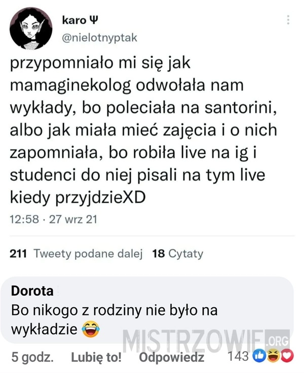 
    Odwołany wykład