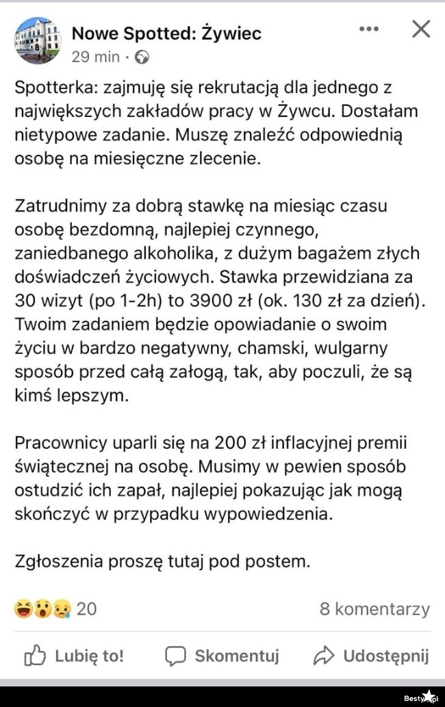 
    W poszukiwaniu kandydata do misji specjalnej... 