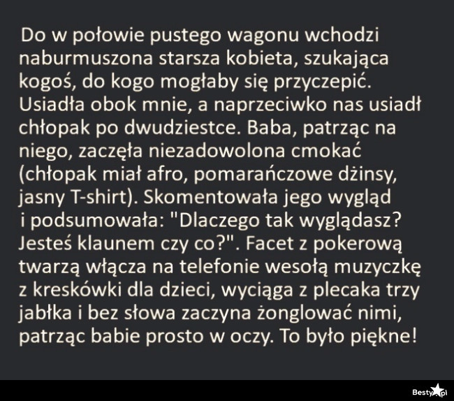 
    Naburmuszona i czepialska baba w pociągu 