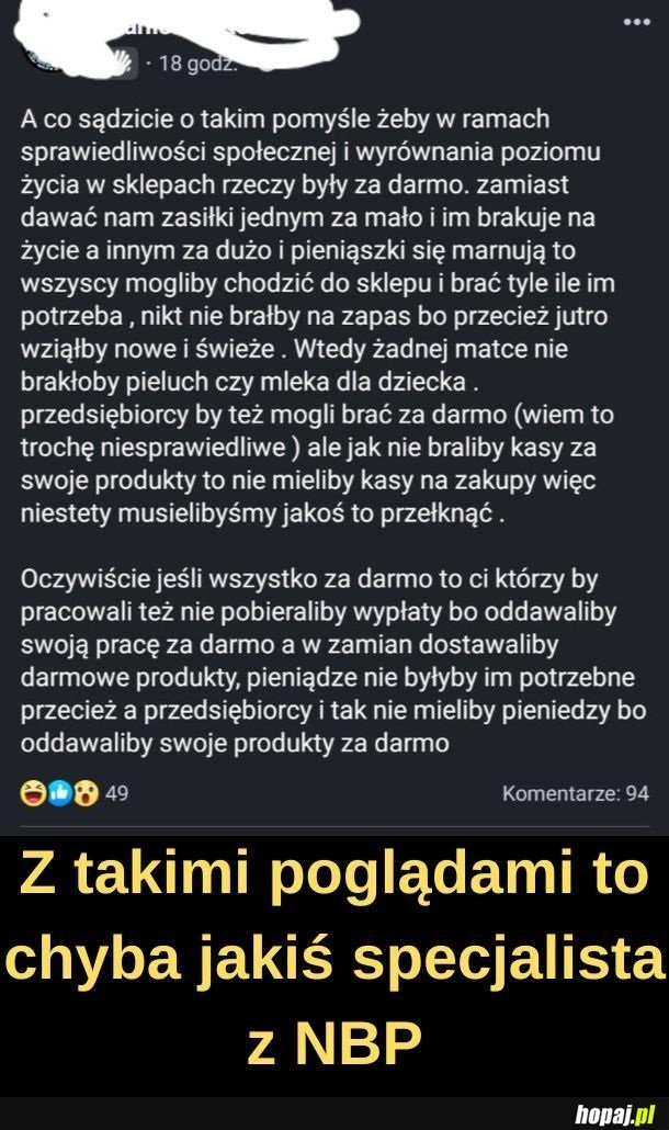 
    Post chyba fejkowy, bo nie można być aż tak głupim. A może można?!