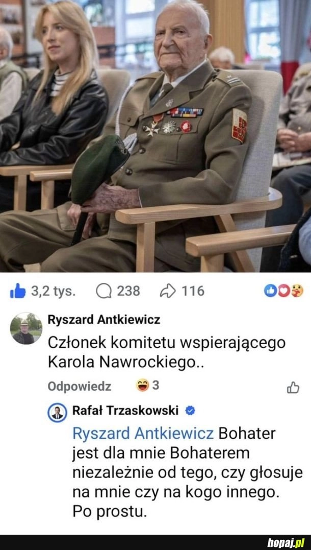 
    Gada mądrze, pytanie tylko czy szczerze