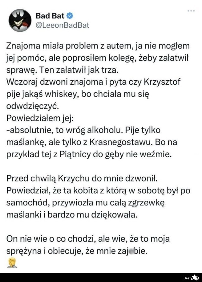 
    Prezent dla pomocnego Krzysztofa 