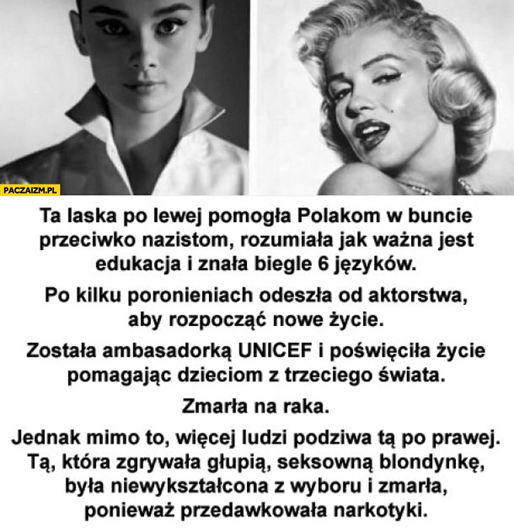 
    Audrey Hepburn vs Marilyn Monroe