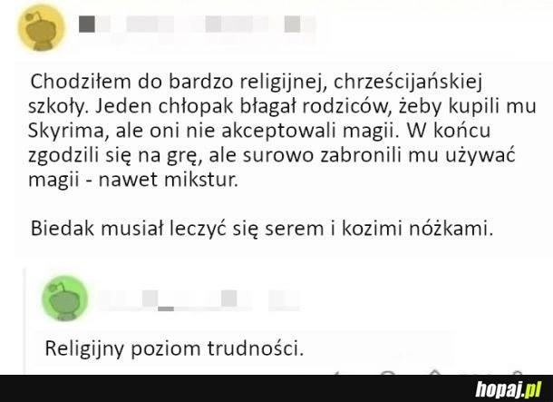 
    Skyrim z nowym poziomem trudności