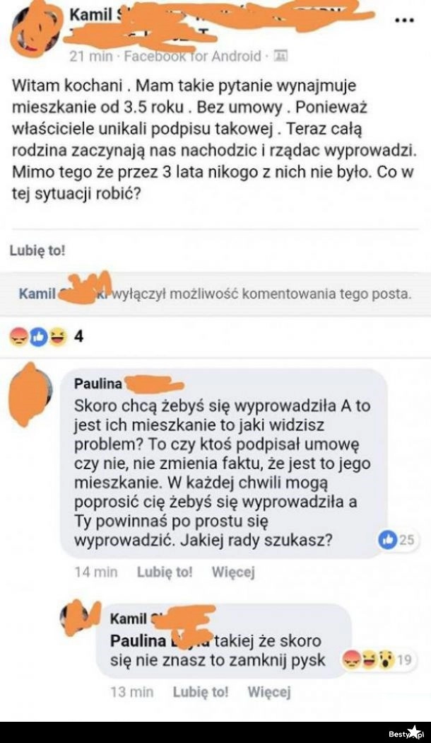 
    Wynajmowane mieszkanie 