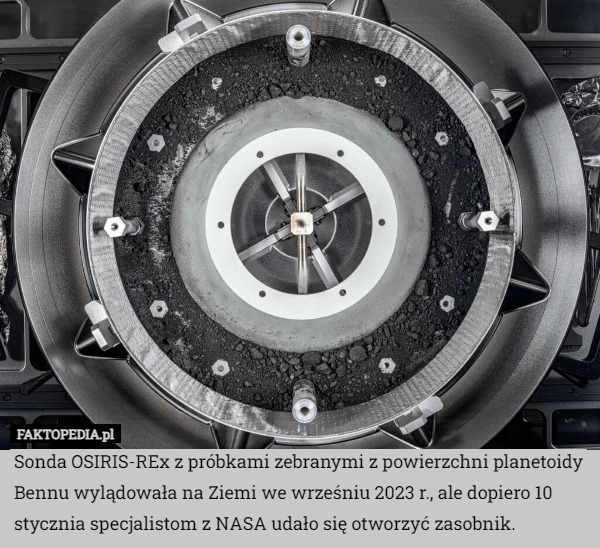 
    Sonda OSIRIS-REx z próbkami zebranymi z powierzchni planetoidy Bennu wylądowała