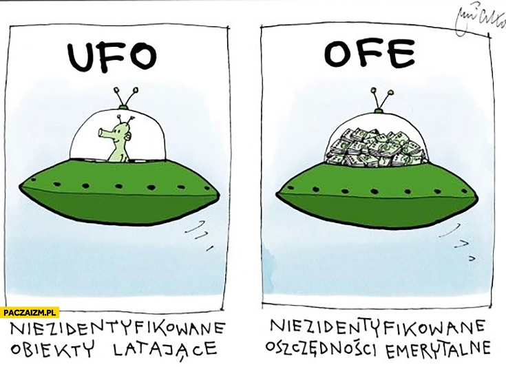 
    OFE niezidentyfikowane oszczędności emerytalne UFO