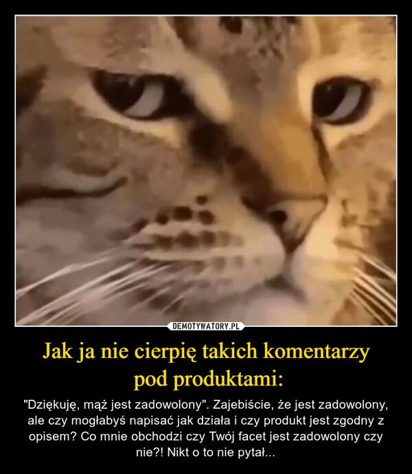 
    Jak ja nie cierpię takich komentarzy
 pod produktami: