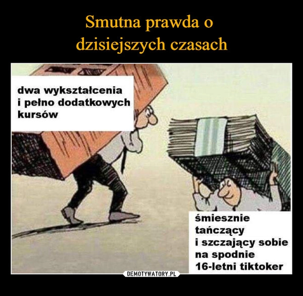 
    Smutna prawda o 
dzisiejszych czasach