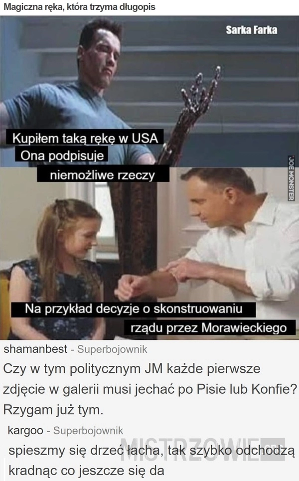 
    Magiczna ręka, która trzyma długopis