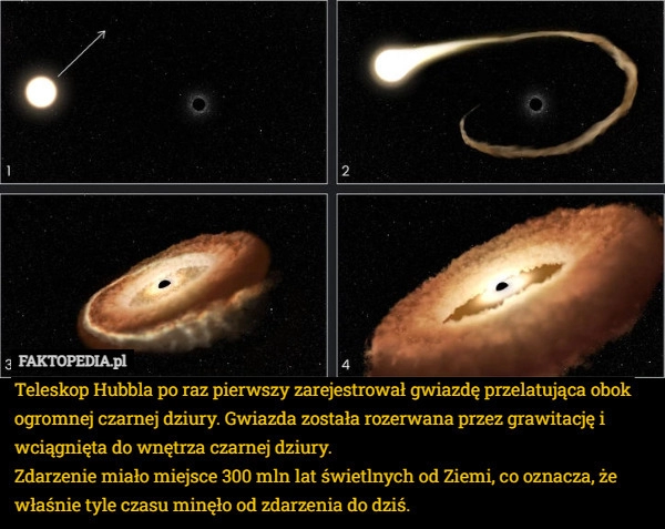 
    Teleskop Hubbla po raz pierwszy zarejestrował gwiazdę przelatująca obok