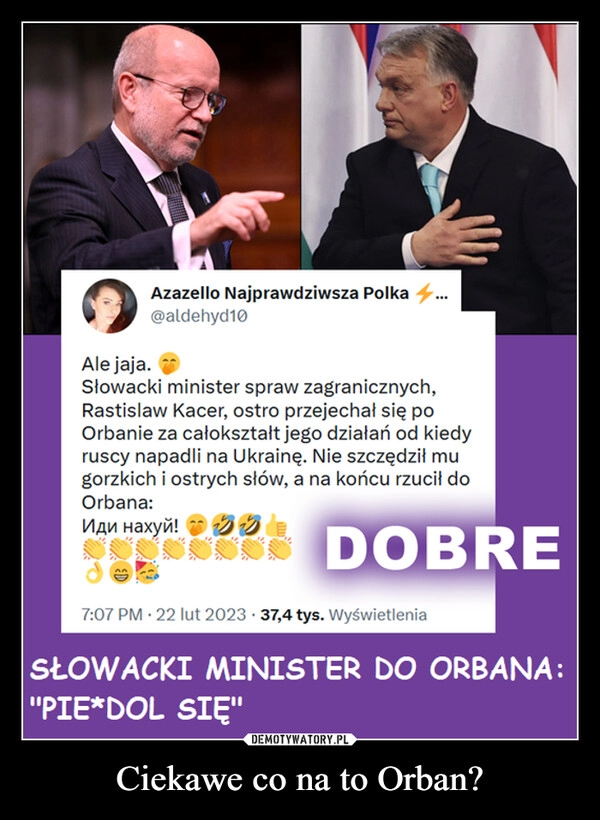 
    Ciekawe co na to Orban?